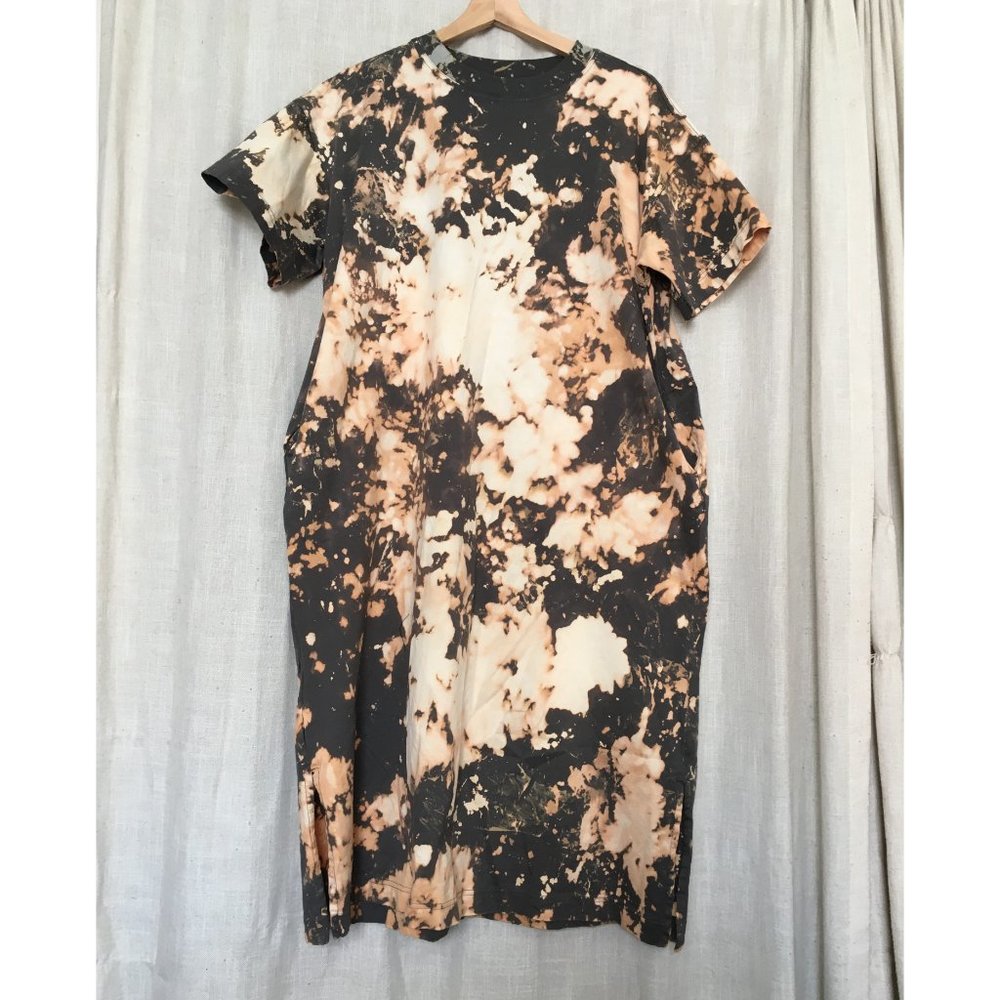 NEW Space-dyed Short-sleeve Dress w pockets